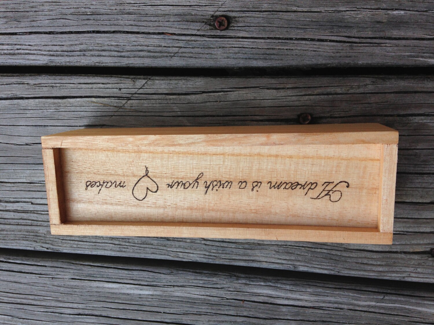 Disney Quote Wooden Jewelry Box