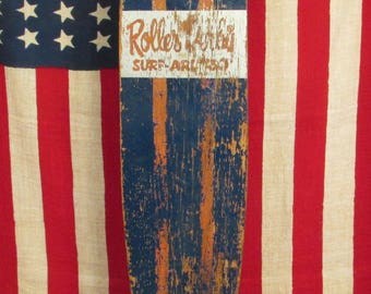 Vintage 1960s Roller Derby Wood Surf Around Skateboard 28" w/ Clay Wheels Skate