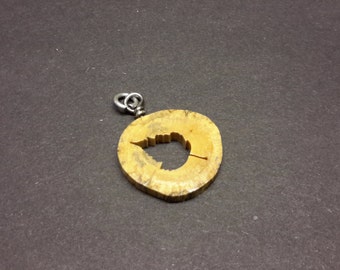 Leaf Necklace made from Maple - hand cut with scroll saw - FREE SHIPPING