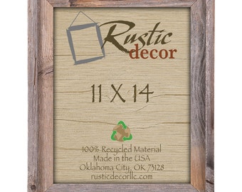 11x14-2" wide Rustic Barn Wood Signature Wall Frame