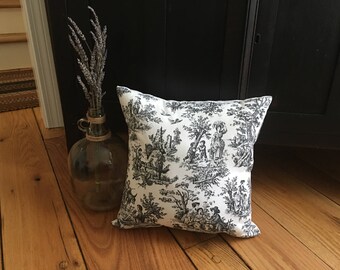 Toile Fabric Pillow
