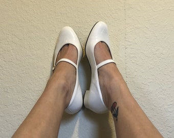 White Patent Leather Mary Janes 7