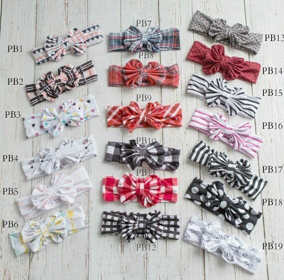 CLEARANCE Baby HeadbandsGirls Head wrapsMetallic Messy Bow