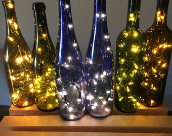 Lighted Wine Bottle Lamps