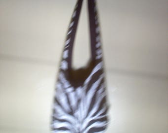 Handmade Bag Made Using Zebra Fabric
