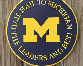 University of Michigan HAIL Sign/Wall Plaque/Michigan Sign/Michigan Gifts