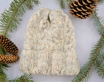 Cable Knit Hat / Winter Hat / Knit Hat / Knitted Hat