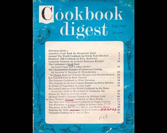 Cookbook Digest Vol. 1 No. 3 - Vintage Recipe Magazine c. Fall 1968