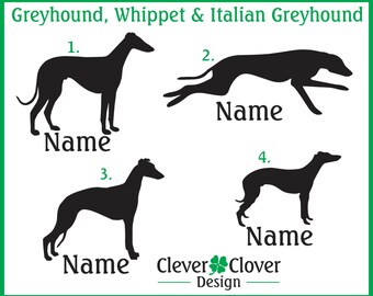 Greyhound, Whippet & Italian Greyhound Vinyl Stickers