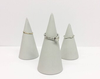 Concrete Ring Cones - Set of 3