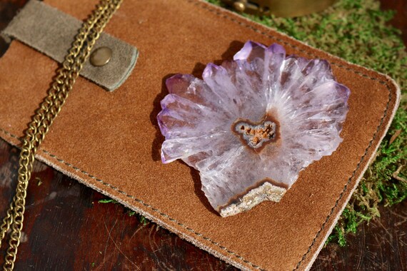 Large Amethyst Stalactite, Stalactite Slice, Crystal Flower, Amethyst Slice, Raw Amethyst, Druzy Stalactite, Spirt Quartz, DIY, Bohemian