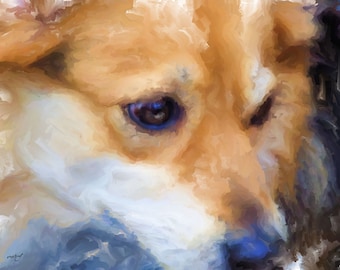 ACEO ATC - Digital Oil Painting - Jenny Lu Eyes - Art by ruby