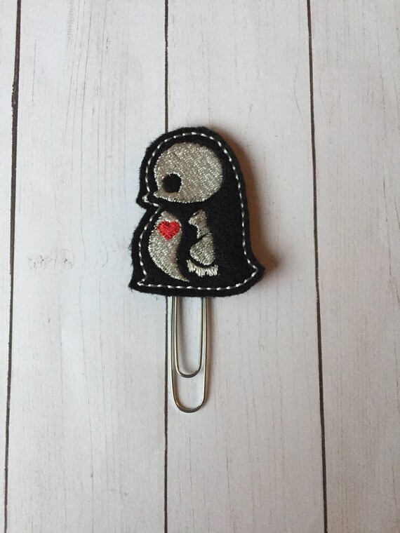 Skeleton Penguin planner Clip/Planner Clip/Bookmark. Penguin Planner Clip. Skeleton Planner Clip.