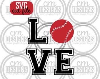 Love Baseball/Softball, SVG
