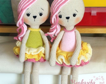 PATTERN Bunny in lush skirt PDF crochet toy