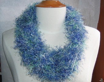 Caribbean and Denim Blues Neck Warmer Cowl