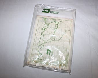 Vintage 1960s Burlington Northern Railway Notepad in Original Packaging NOS