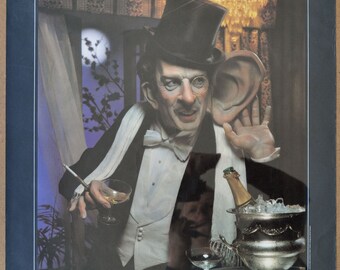 Original 1970s Fluck & Law Grovel Poster for Private Eye