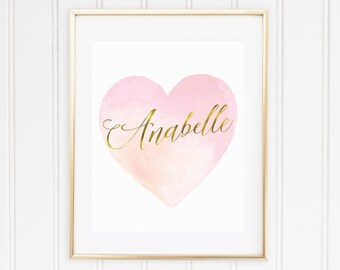 Name wall art | Etsy