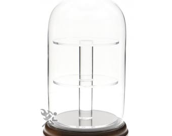 Glass Dome Display Case with Acrylic Shelves