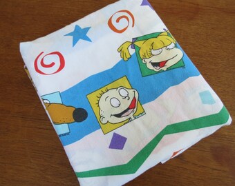 Nickelodeon's Rugrats - Vintage Childrens Sheet - Twin or Single Flat Sheet