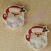 Set of 4 UNCUT Holly Santa Face Felties