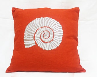 Coral Embroidered Cushion Covers | Decorative Pillow Covers | Couch Pillows
