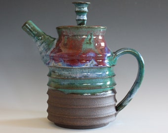 Handmade Teapot, 22 oz, Ceramic Teapot, Handmade Stoneware Teapot, ceramics and pottery, pottery teapot, wheel thrown teapot by Kazem Arshi