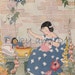 Little girl sewing beautifully illustrated digital download