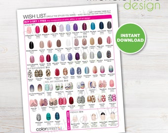 Color Street Nails, Spring Wish List, Flyer/Poster - PRINTABLE Digital File