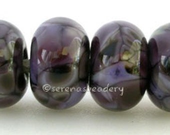 Lampwork Glass Bead Set PERUVIAN ORCHID Handmade - TANERES sra purple violet - glossy or matte - 11 or 13 mm
