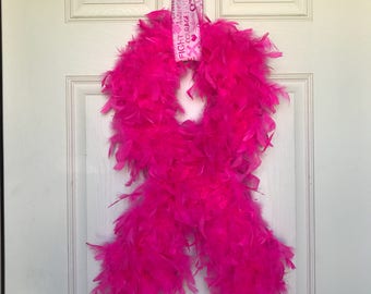 Pink Breast Cancer Awareness Wreath