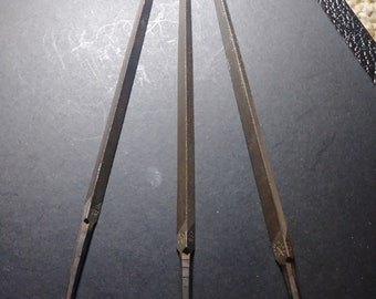 Nicholson Files - Slim Tapered, Extra Slim and B. (3) Vintage Files in very good Condition