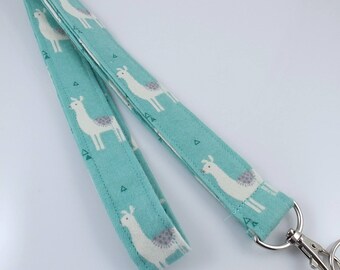 Lanyard Alpaca Lanyard Llama Lanyard Llama Key Holder Teacher Lanyard Llama Necklace Nurse Lanyard Work Lanyard Flannel Lanyard