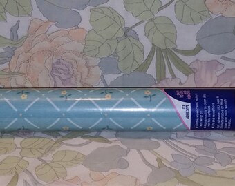 Vintage Rubbermaid Drawer Liner 20" posy blue