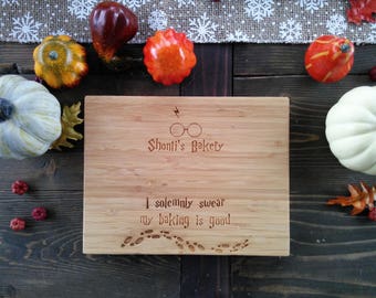 Customized Harry Potter Cutting Board, Marauder's Map, Baking, BungalowBoo, Family, Baker, Cook, Chef
