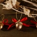 Set of 8 Gold Acorns ornament with red ribbon, Real natural acorns, Gold Christmas tree ornament, Home and Door Decor, Christmas Gift