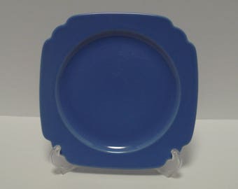 Homer Laughlin Riviera Mauve Blue 9 Inch Luncheon Plate, No Chips