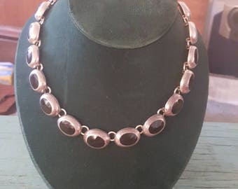 Vintage Sterling & Onyx Choker