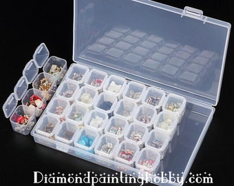 28 slots Plastic Storage Box, container, organizer, diamond painting, 3d painting, great hobby for kids and adults, diy kits, Free shipping!