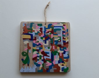 Original acrylic painting on wood
