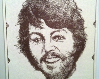 Paul McCartney's Caricature 70's Poster Made With Paul's Signature