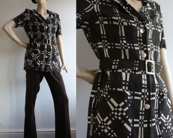 RARE Vintage 1970s RODETTE Safari Pant/Trouser Suit