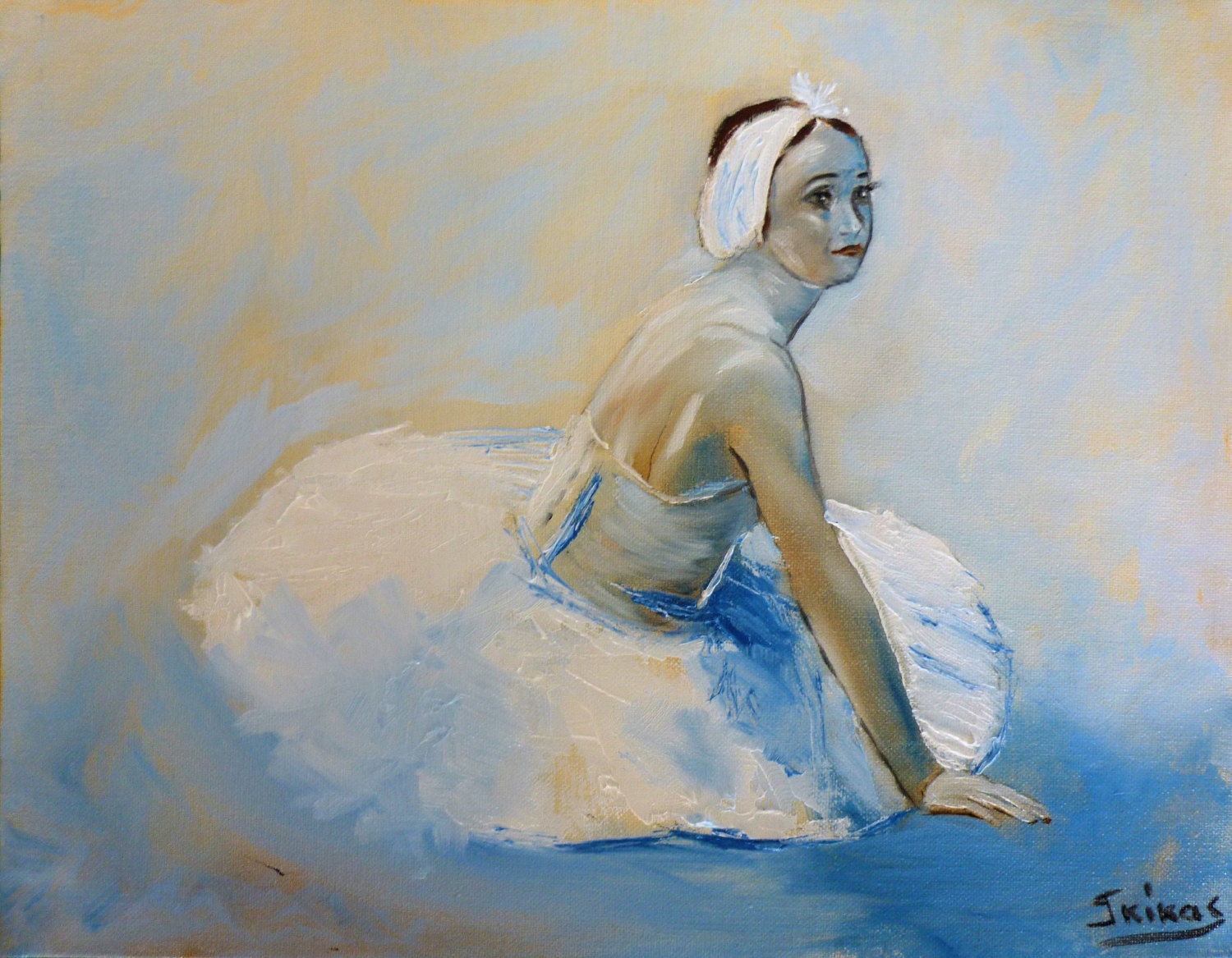 ballerina painting canvas art oil painting dance art