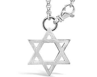 Sterling Silver Star of David Keychain