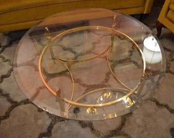 Vintage Round Gold Coffee Table