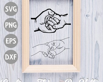 Child Adult Holding Hands SVG