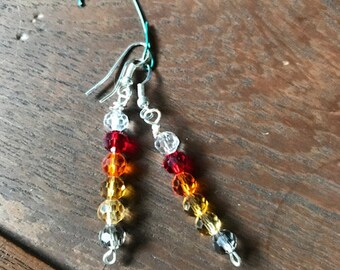 Dangle Earrings in Fire Shades
