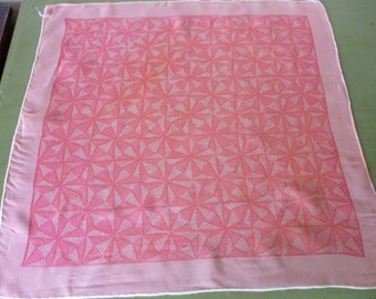 Vintage Sheer Pink Burmel Scarf