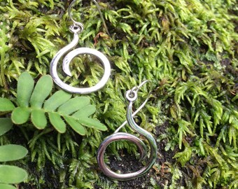 Freeform earrings in silver